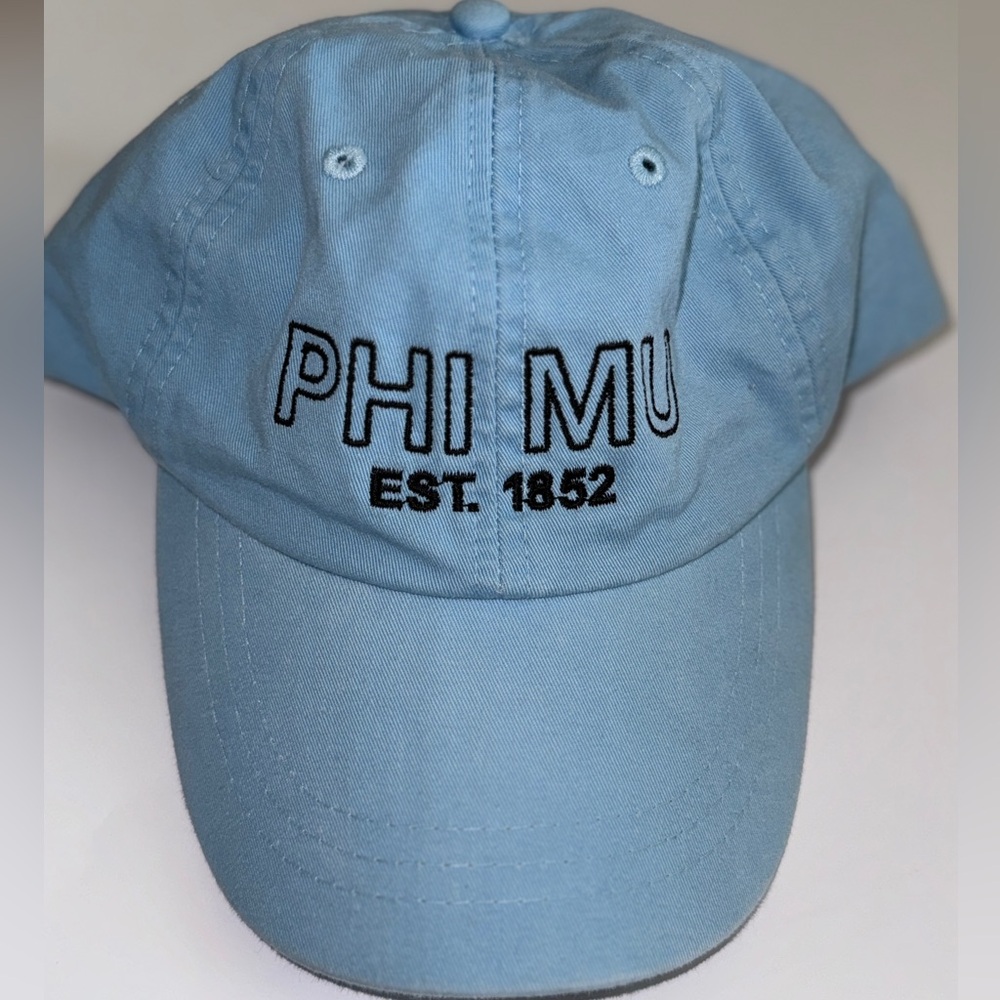 Phi Mu Hat in Light Blue